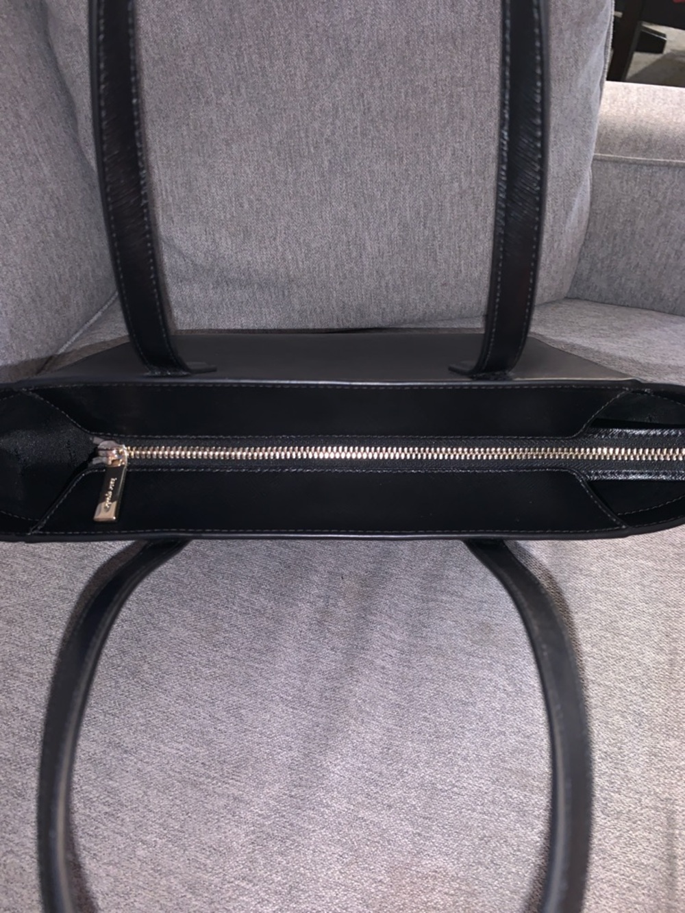 Kate Spade Staci Medium Black Saffiano Leather Tote Bag Classic Everyday Handbag - Picture 4 of 8
